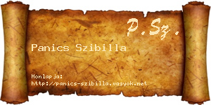 Panics Szibilla névjegykártya